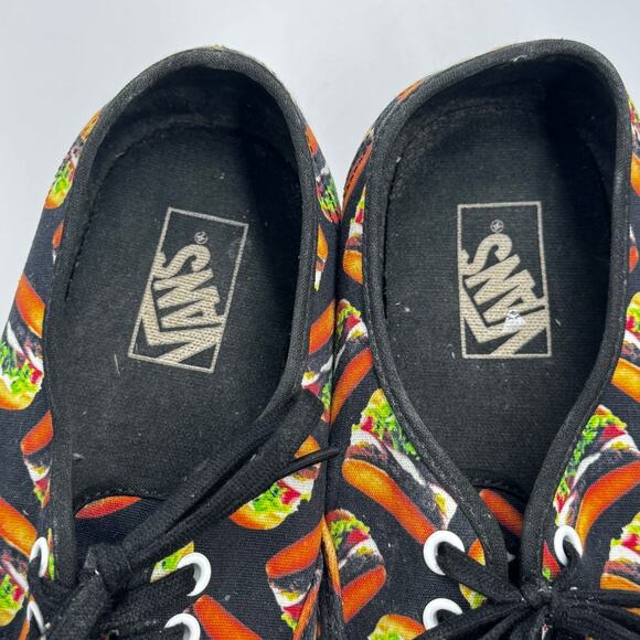 VANS Late Night Hamburger Burger Shoes MENS Size 11 Black Skateboard Sneakers - Picture 9 of 11